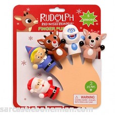 Rudolph The Red-Nosed Reindeer Finger Puppets- 5 Pieces